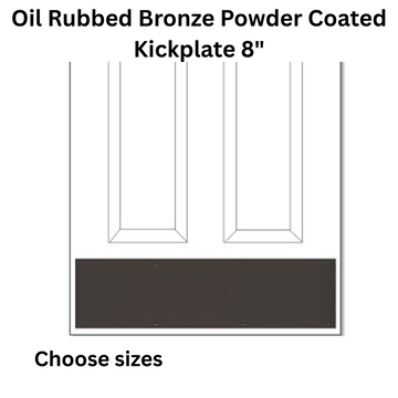Brass Accents Oil Rubbed Bronze Powder Coated Kickplate 8" - Choose Size